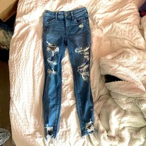Blue american egal ripped jeans